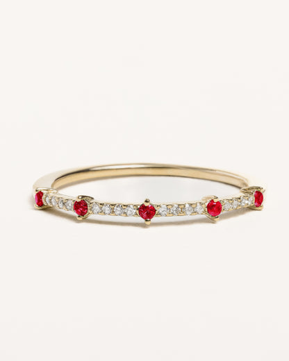 Ruby Mini Half-Eternity Ring