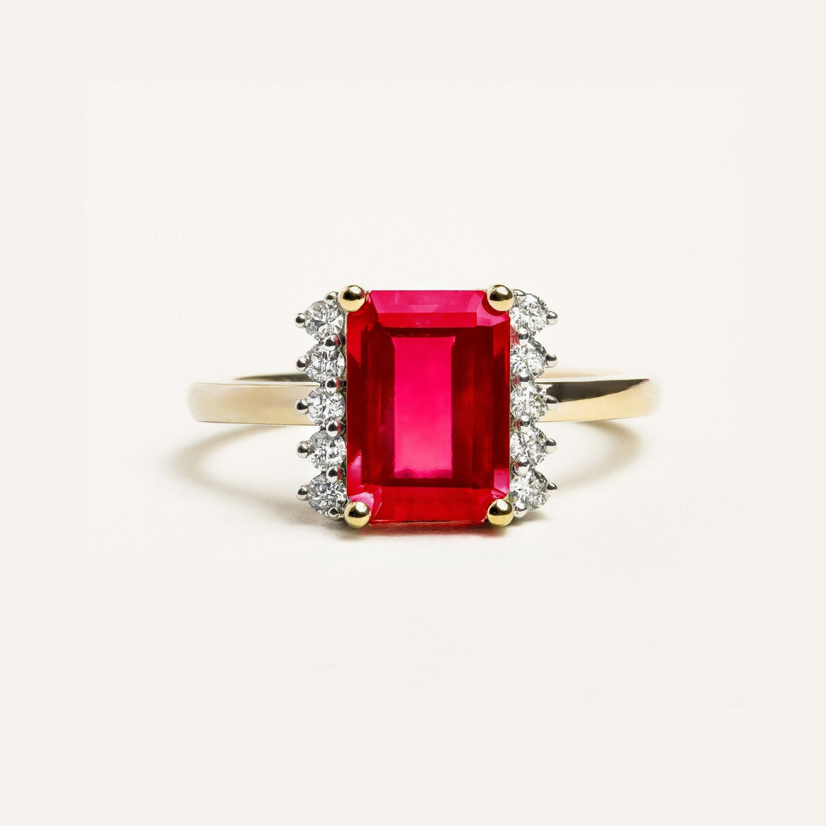 Emerald-cut Ruby Engagement Ring | Proud Diamond