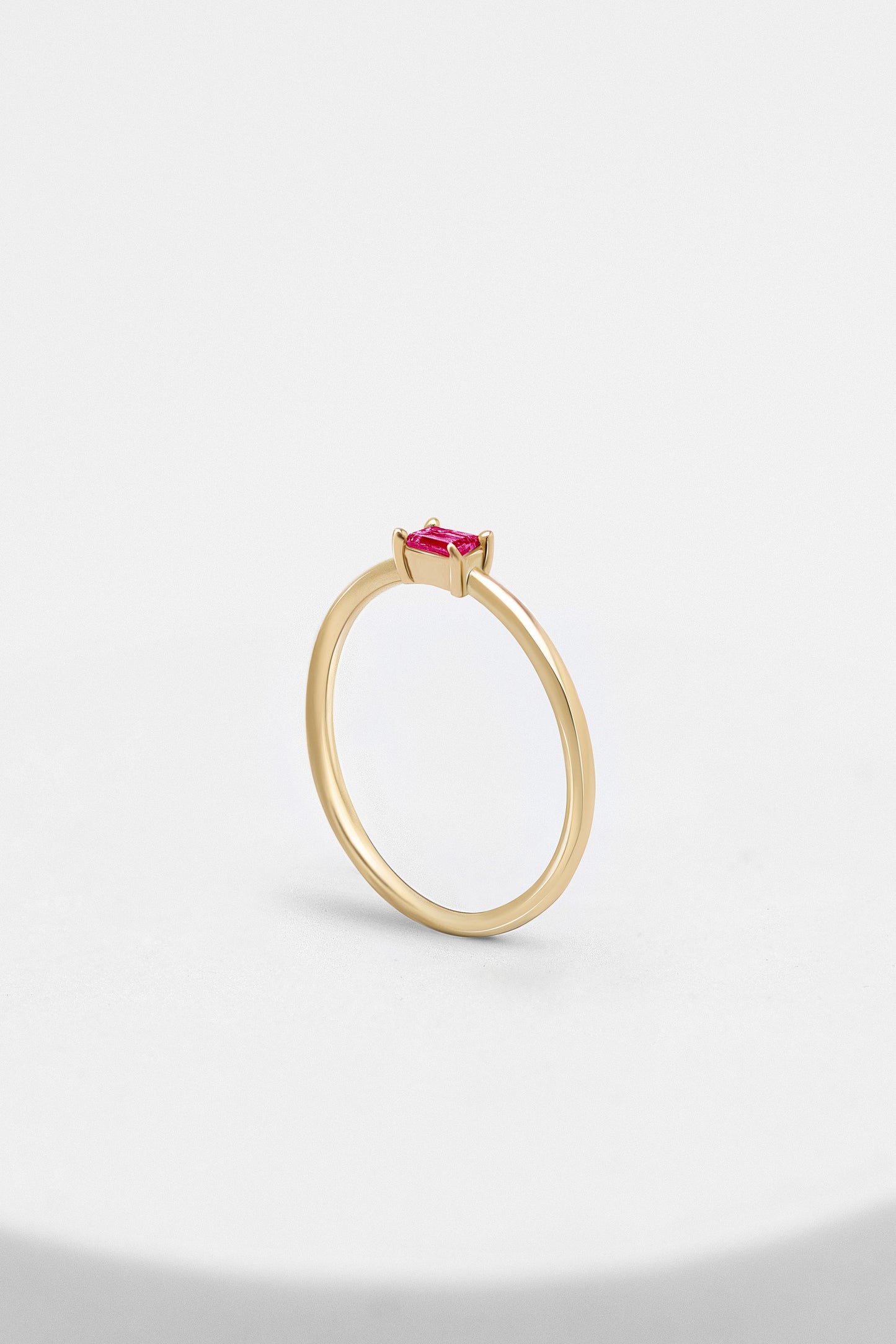 Ruby Mini Baguette Ring