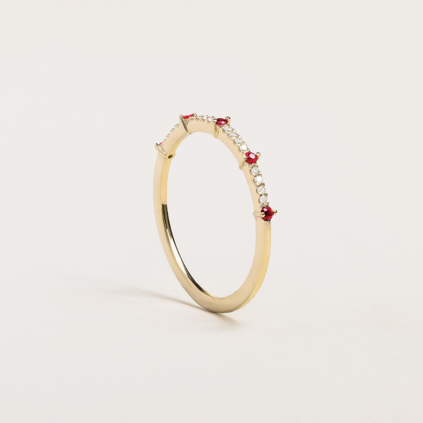 Ruby Mini Half-Eternity Ring