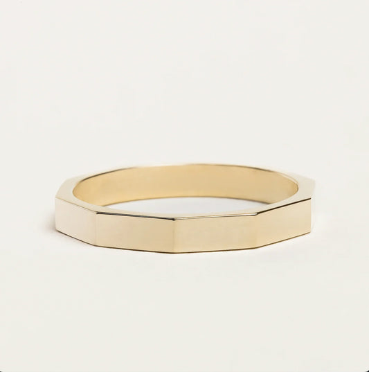Octagon Gold Ring