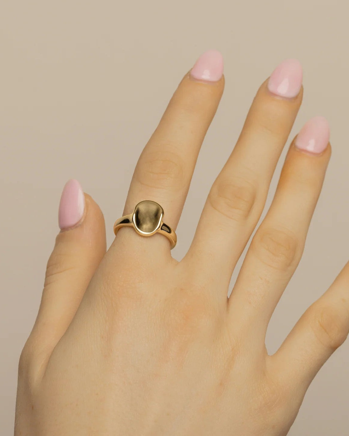 Oval Gold Signet Ring