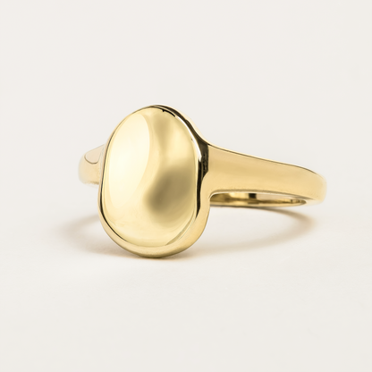 Oval Gold Signet Ring
