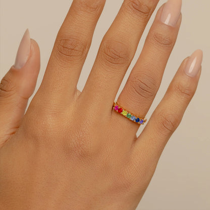 7 Birthstones Ring