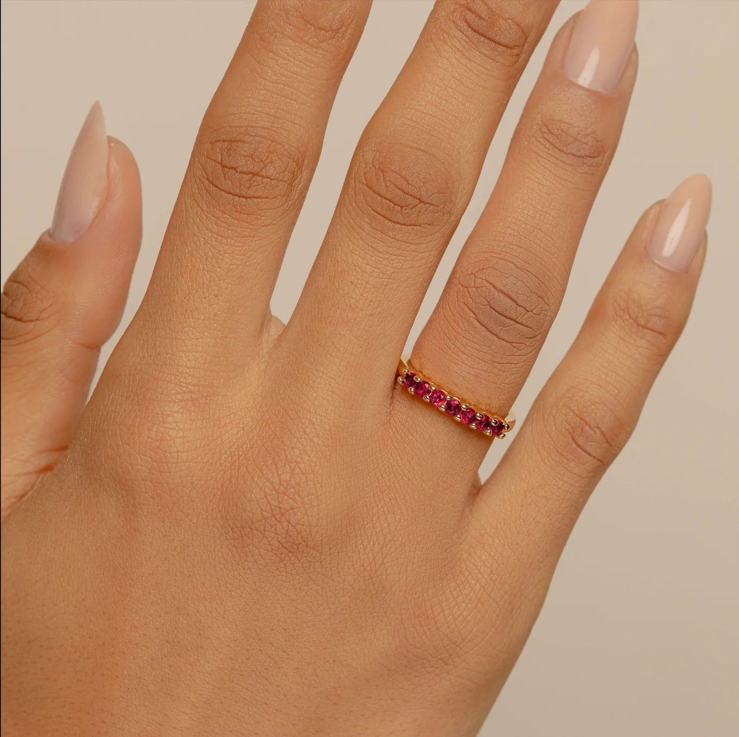 7 Stone Ruby Ring
