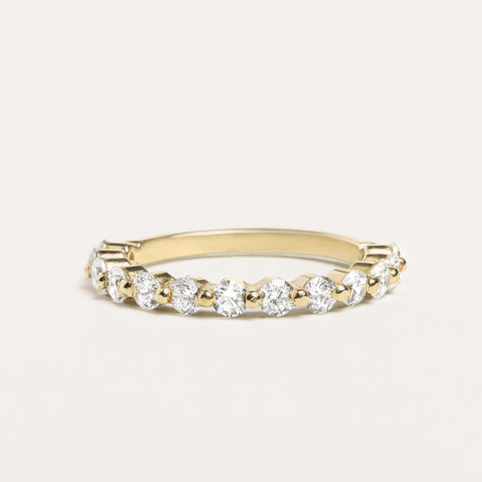 Shared Prong Half Eternity Ring