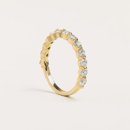 Shared Prong Half Eternity Ring