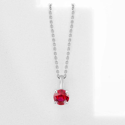 Solitaire Ruby Necklace