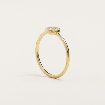 Round Pavé Diamond Ring