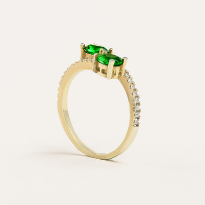 Toi Et Moi Emerald Ring