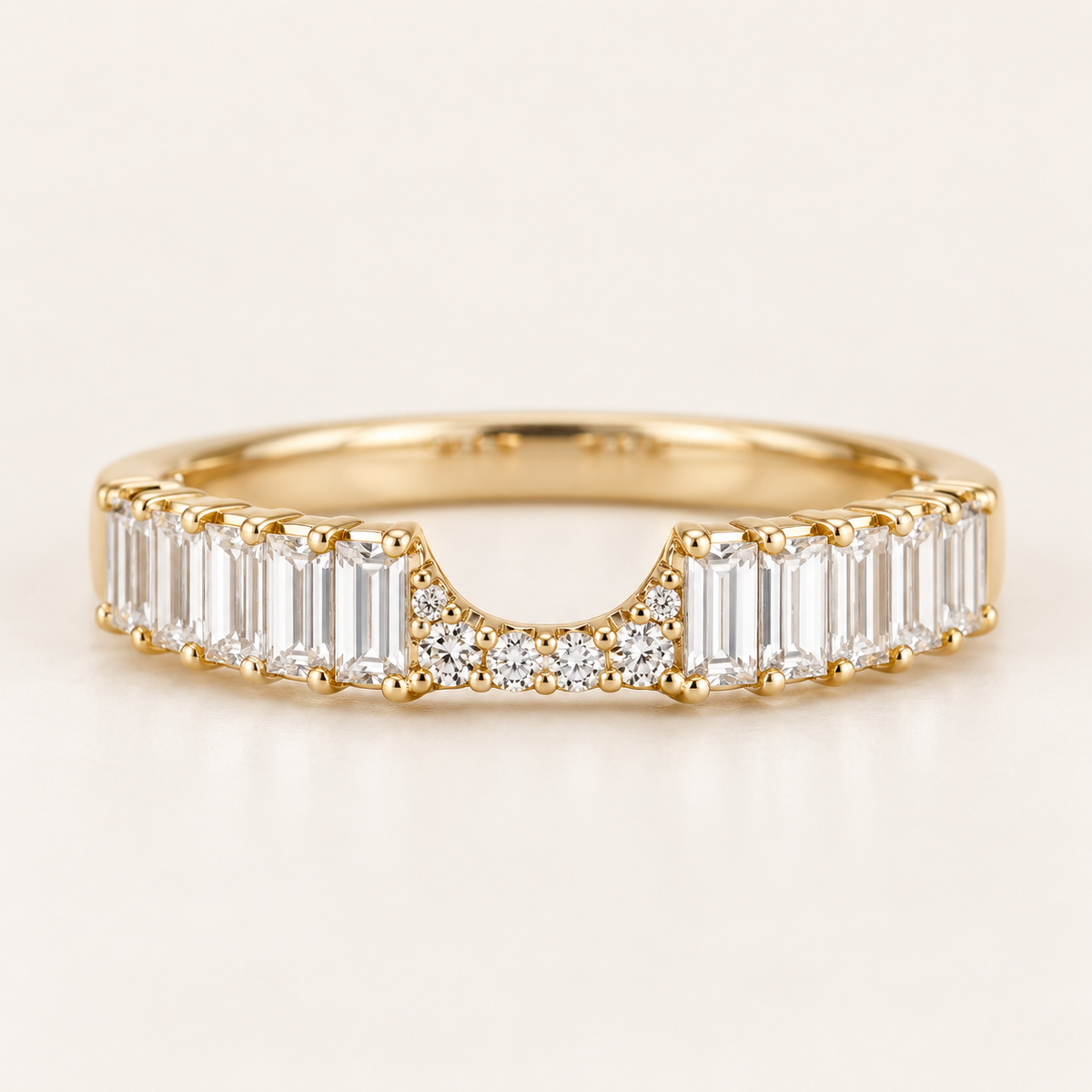 V-Curve Diamond Band