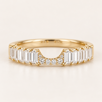 V-Curve Diamond Band