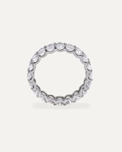 Bague éternité avec diamants ovales