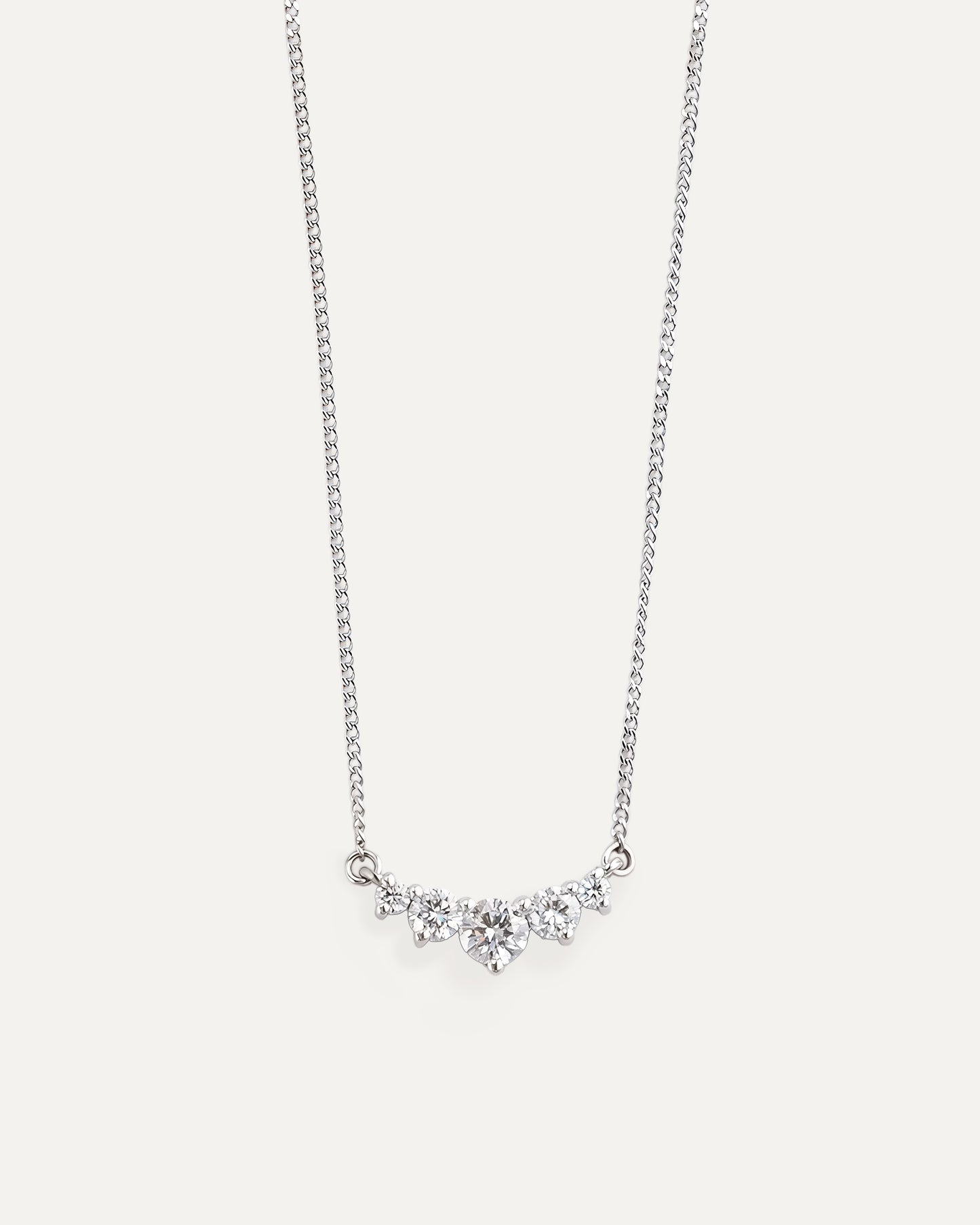 Collier arc à 5 diamants