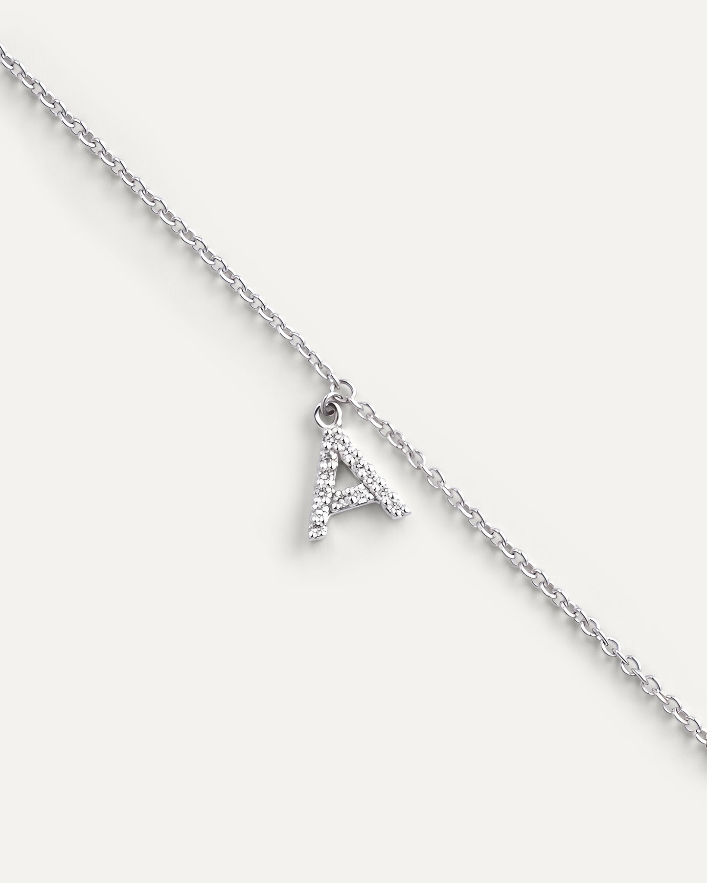 Diamond initial bracelet