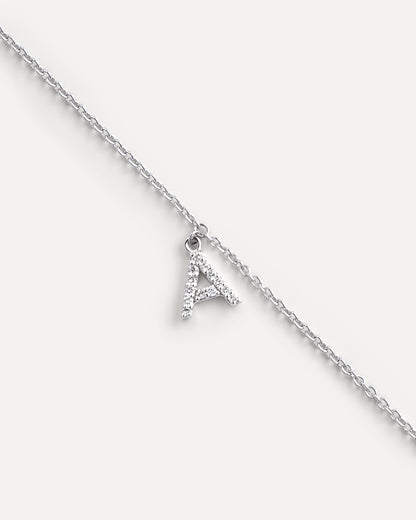 Diamond initial bracelet