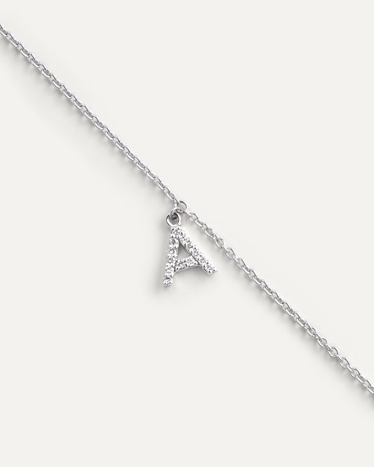 Diamond initial bracelet