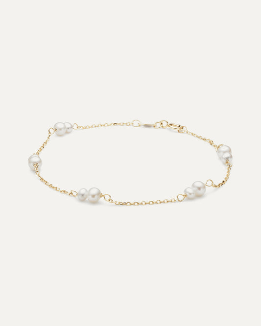 Jackie Monte Carlo Pearl Bracelet in 14K Yellow Gold