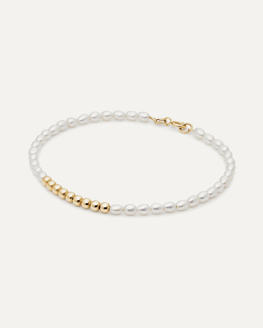 Jackie St-Tropez Pearl Bracelet in 14K Yellow Gold