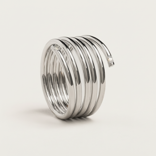 Diamond Coil Ring (Ready-to-ship)