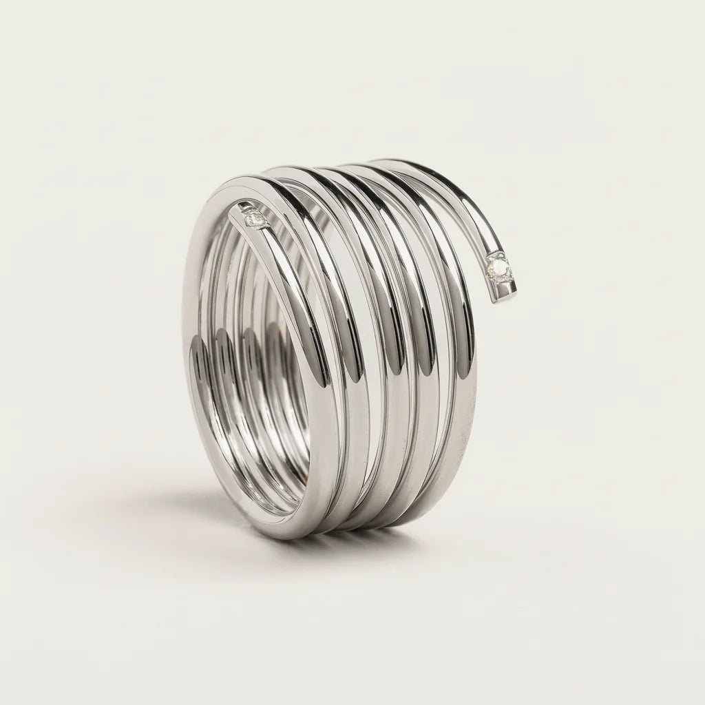 Diamond Coil Ring (Ready-to-ship)