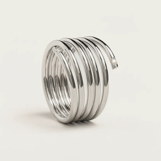 Diamond Coil Ring (Ready-to-ship)