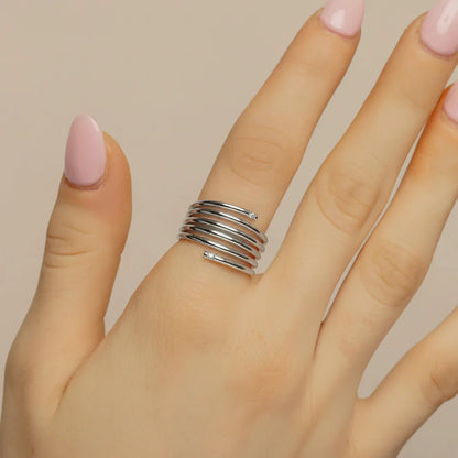 Diamond Coil Ring