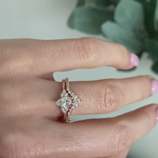 Marquise & Pear Shaped Cluster Ring
