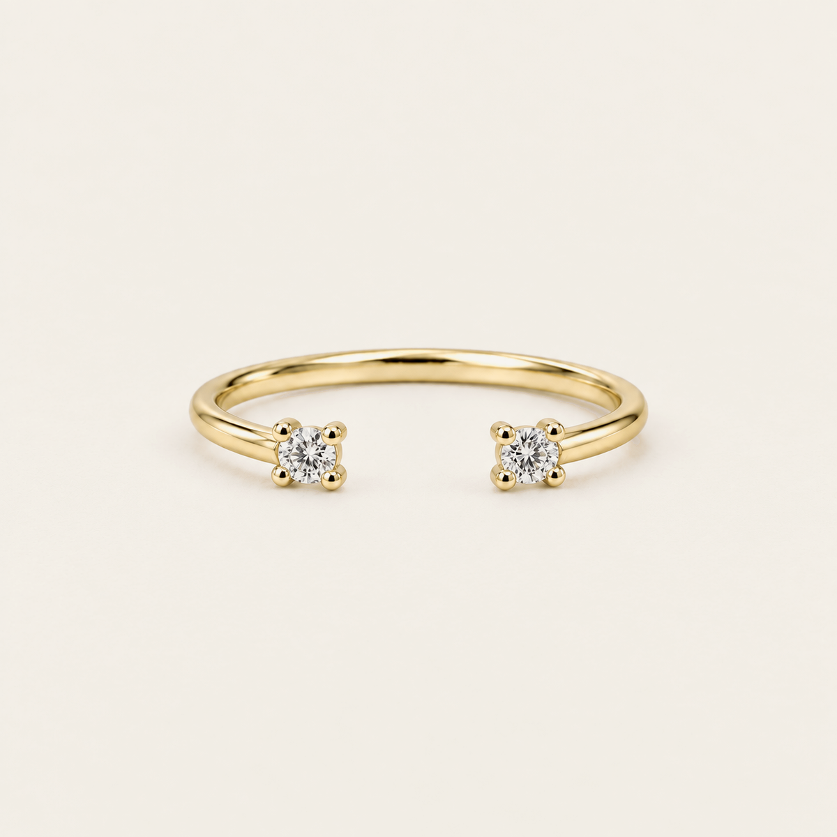 Open Round Diamond Ring in Gold