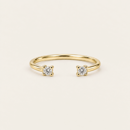 Open Round Diamond Ring in Gold