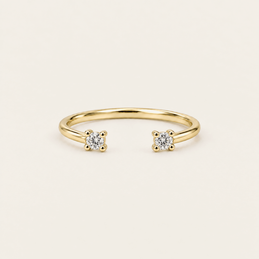 Open Round Diamond Ring in Gold