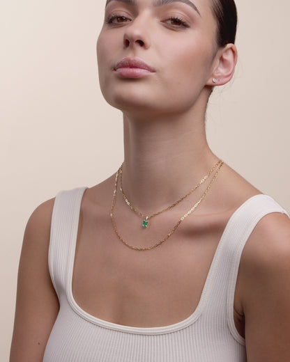 Large Emerald Charm for Bracelets & Necklaces