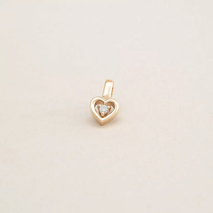The Hear Charm for Bracelets & Necaklaces.14K solid recycled gold.