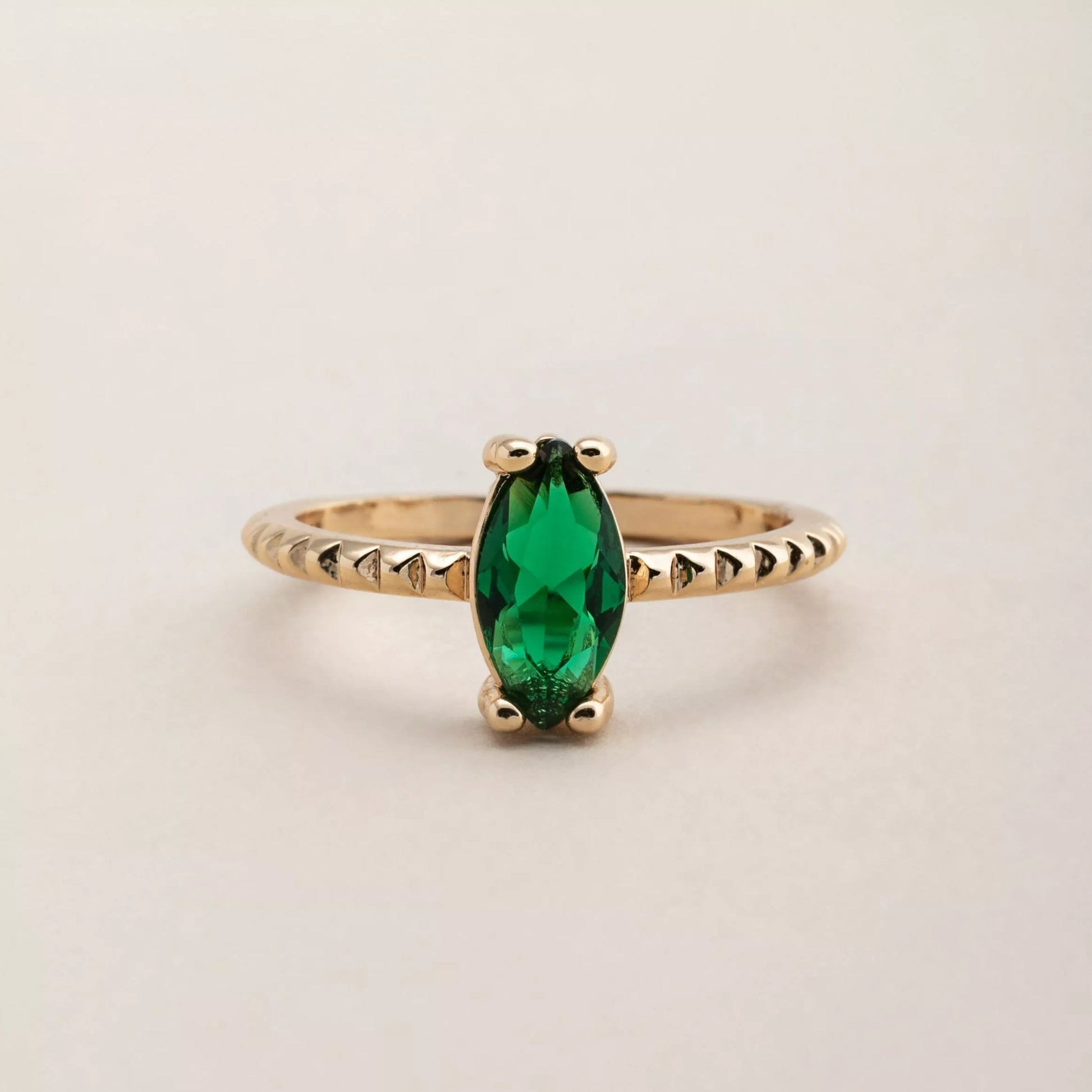 The Emerald Marquise Ring