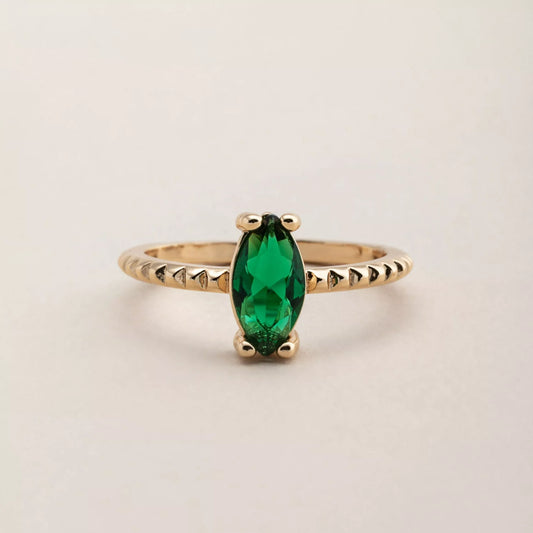Marquise Cut Emerald Ring