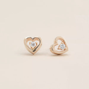 The One Love Heart Studs