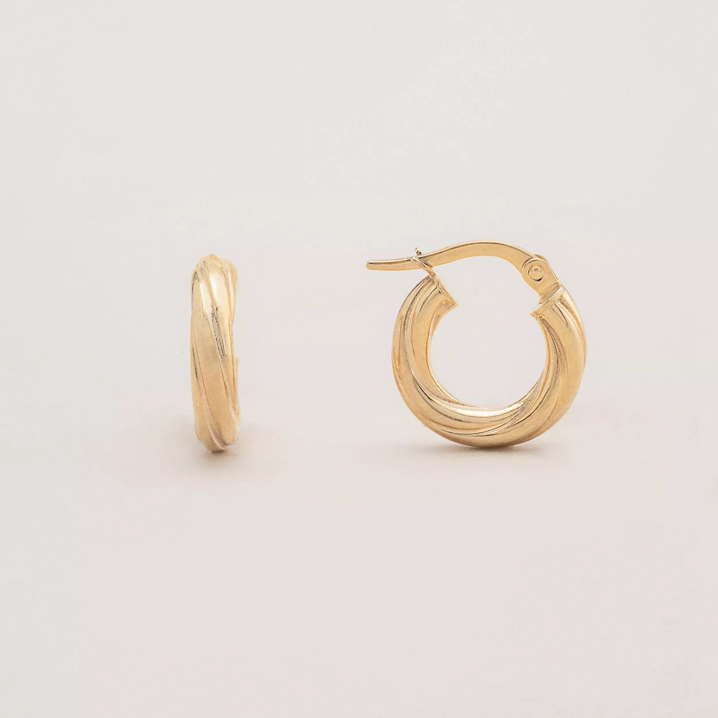 The Hollow small chunky hoops 14mm
