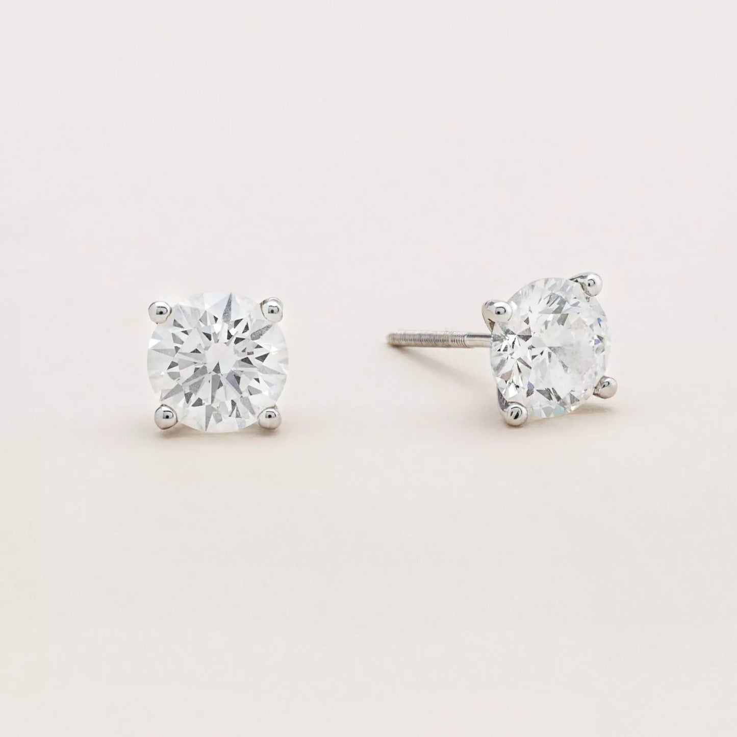 Solitaire Diamond Studs Earrings Proud Diamond