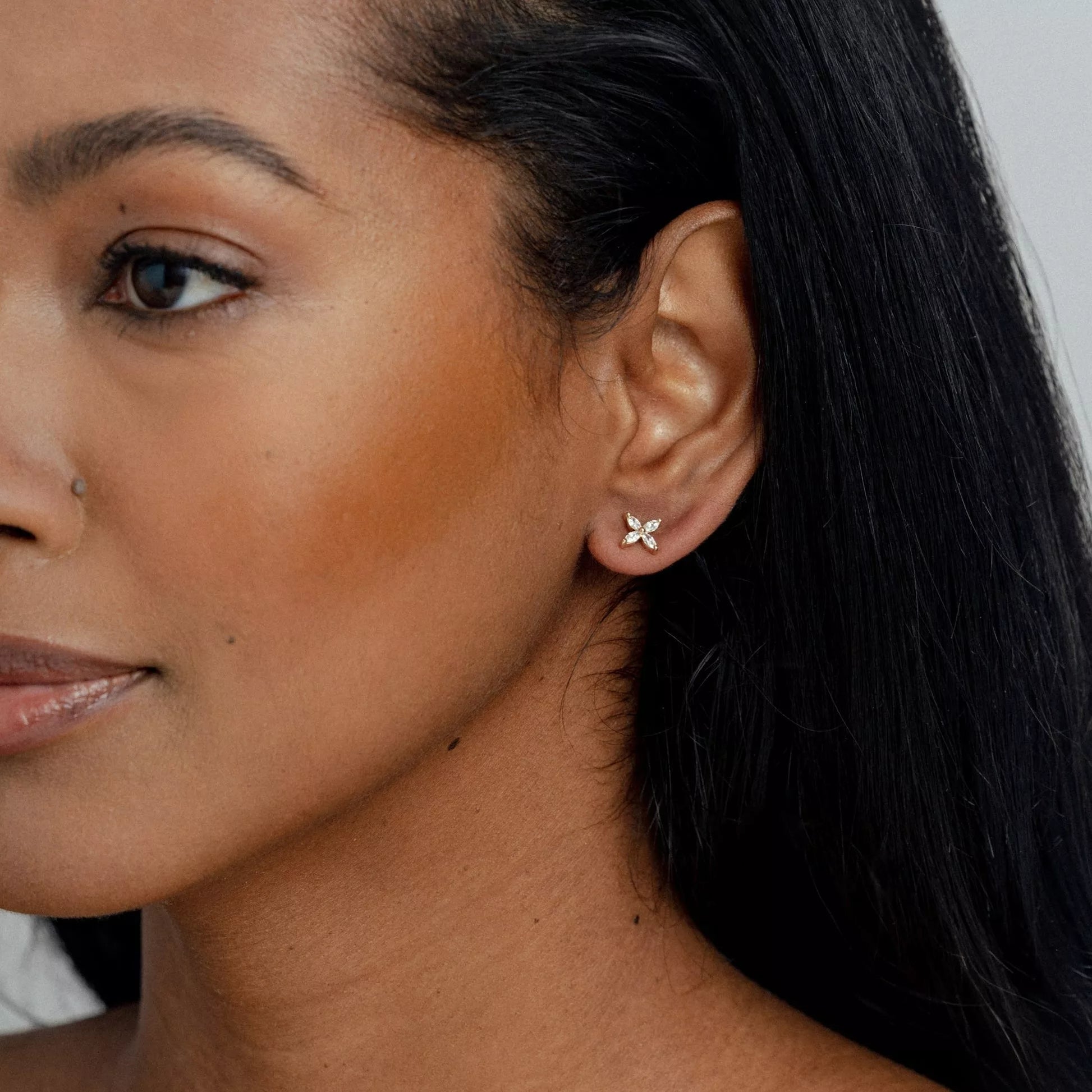 Marquise diamond stud earrings deals