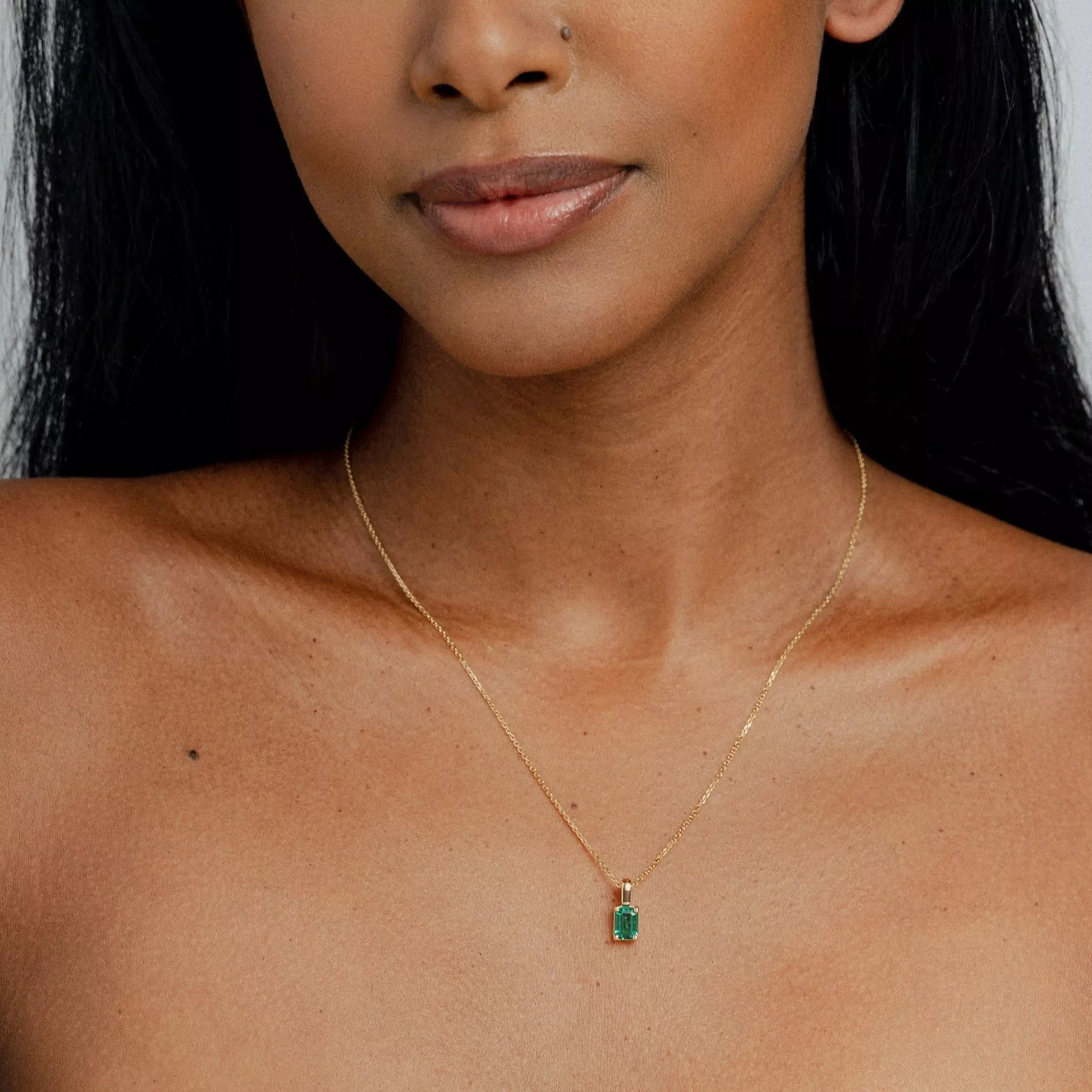 1.00 ct Emerald Necklace