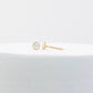 Proud Diamond Yellow Solitaire Bezel Diamond Studs Earrings 14K Recycled Gold