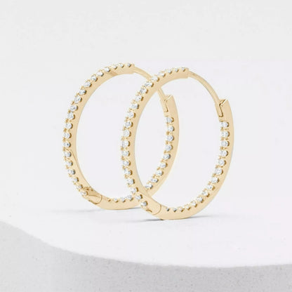 Pavé Extra Large Hoops