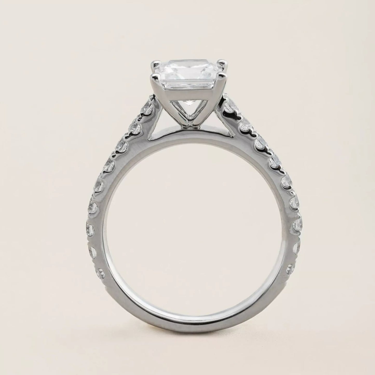 Custom Engagement Ring. The Princess Cut Pavé Ring.