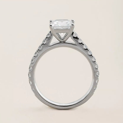 Lab-created Princess Cut Diamond Engagement Ring