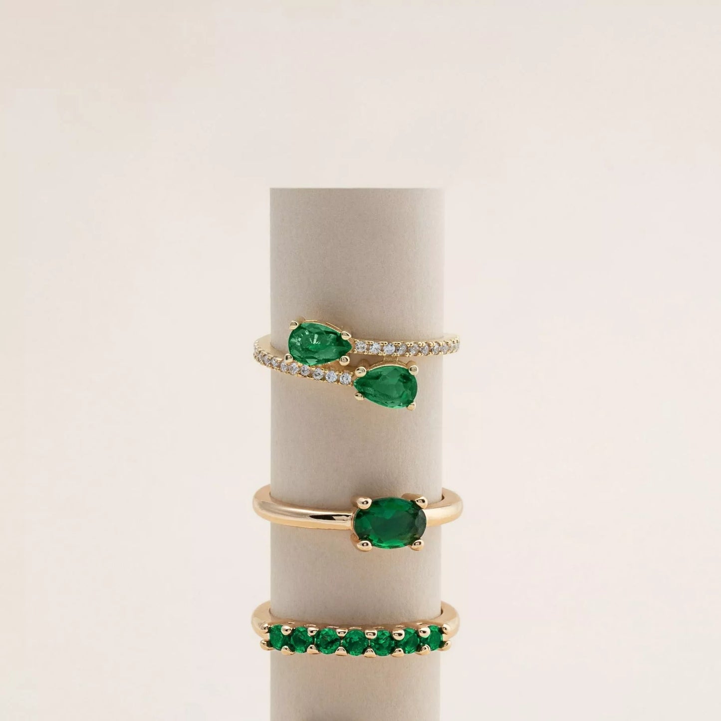 Lab-grown Emerald Rings