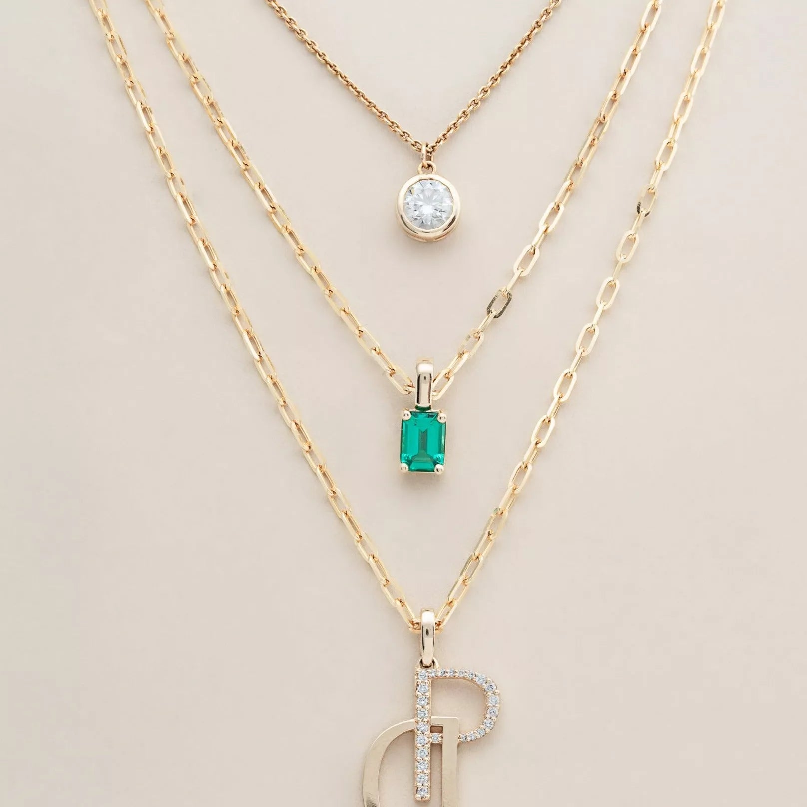 The Emerald Charm Necklace 
