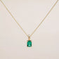 The Green Emerald Charm Necklace