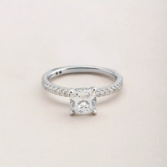 Custom Engagement Ring. The Brillant Cut Small Pavé Ring.