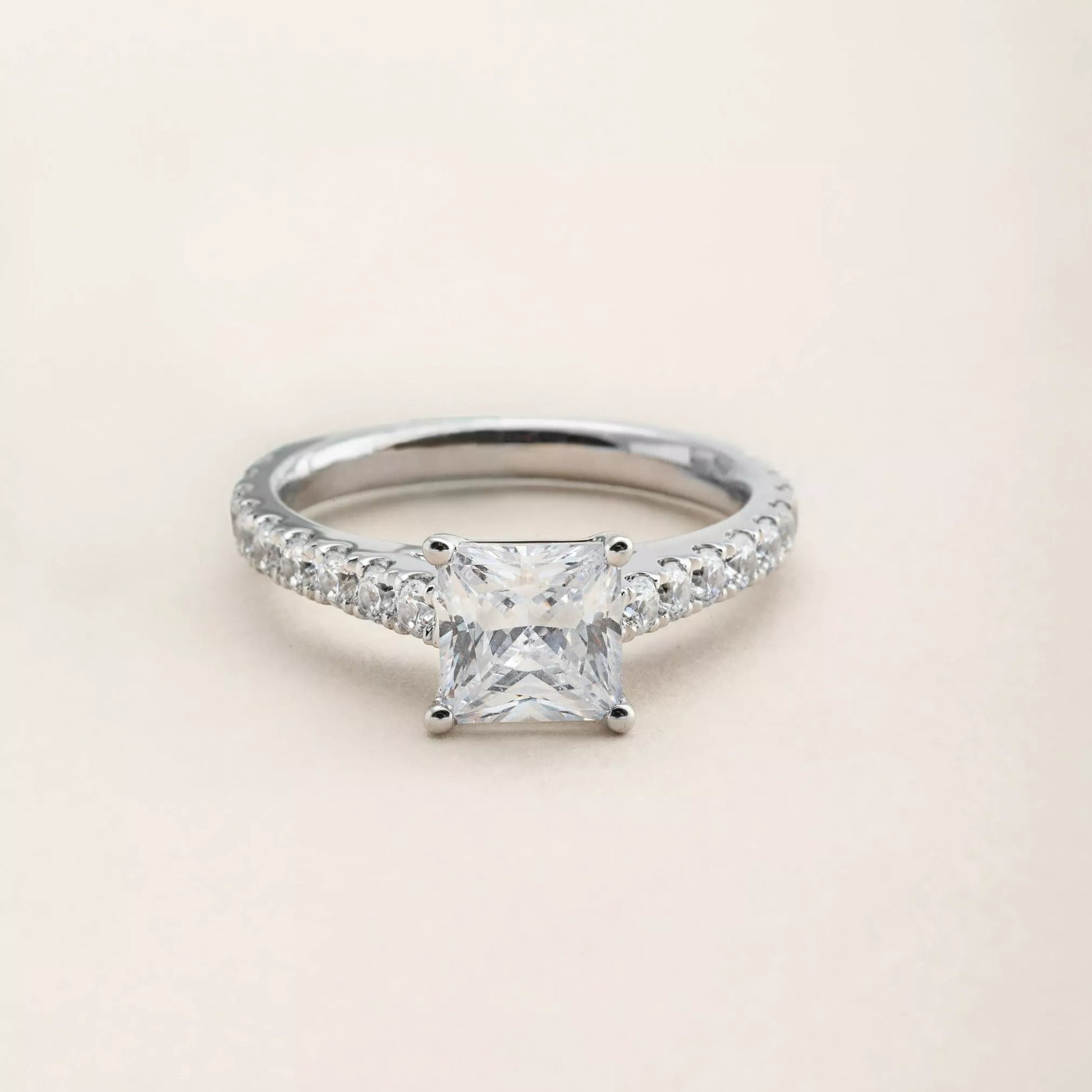 Princess cut sales pave ring