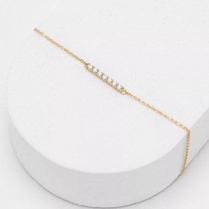 Proud Diamond Line Diamond Bracelet 14K Recycled Gold Yellow
